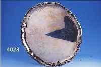 TABLETT, WILKENS BREMEN, 800ER SILBER, 30ER JAHRE, VERTREIBER L.A. GUNDEL, BAROCKSTIL, D 35 CM, GEBR.-SPUREN, CA. 780 G