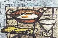 BUFFET, BERNARD, 1928-2000, STILLEBEN, FARBLITHOGRAPHIE VON 1955, NUM. 26/300, CA. 44,5 X 58 CM, PP, U.GL.