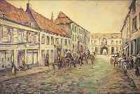 COMES, EDUARD, DüSSELDORFER KüNSTLER DES 19./20. JH., NACHGEWIESEN NOCH UM 1930, DüSSELDORFER ALTSTADTSZENE, ÖL/LWD., SIGN., 60 X 80 ...