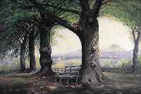PLANKENHORN, JAKOB, 1894 TALHEIM-1977 STEINLACH, LANDSCHAFT IN DER SüDPFALZ, ÖL/LWD, RE. U. SIGN., CA. ...