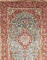 KESCHAN,PERSIEN CA 298 X 195 CM. .FLOR WOLLE EHZ 3.CA 30 JAHRE.