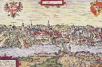 KONVOLUT VON 3 BLATT MIT ANSICHTEN VON GöRLITZ, 1.) KOLOR. KUPFERSTICH AUS BR. U. HOGENBERG, GA GöRTLITZ, SEHR GUT ERHALTENESBLATT, 31 ...