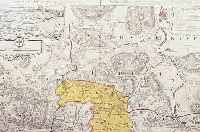2 BLATT KARTEN VON PYRMONT UND WESERGEBIRGE, 1.) ALTKOLOR. KUPFERSTICHK. V. HOMANN, CA. 1752, DIE GRAFSCHAFT PYRMONT MIT DEM UM- LIEGENDEN ...