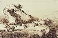 WEBER, A.PAUL, 1893 ARNSTADT-1980 SCHRETSTA- KEN, BLICK IN DEN ABGRUND, LITHOGRAPHIE, HANDSIGNIERT, CA. 20 X 32 CM