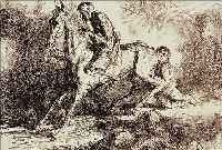 WEBER, A.PAUL, 1893 ARNSTADT-1980 SCHRETSTA- KEN, DON QUICHOTTE, LITHOGRAPHIE, HANDSIGN.,CA. 24 X 33 CM