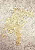 ALTKOLOR. KUPFERSTICHK. V. HOMANN, CA. 1716, S. R. I. PRINCIPATUS FULDENSIS IN. BUCHONIA, ZEIGT BISTUM FULDA, UNTEN RE. GR. PRACHTVOLLE ...