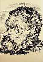 MEIDNER, LUDWIG, 1884 BERNSTADT-1966 DARMSTADT, SELBSTPORTRäT, LITHOGRAPHIE, RE. U. ...