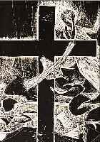 HANSEN-BAHIA, KARL-HEINZ, 1915-1978, DER KREUZWEG, HOLZSCHNITT, HANDSIGNIERT UND NUM. 27/100, CA. 30 X 40 CM