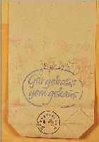 BEUYS, JOSEPH, 1921-1986, DDR-TüTE, GUT GEKAUFT, GERN GEKAUFT, HANDSIGNIERT UND MIT HAUPTSTROMSTEMPEL VERSEHEN, CA. 25,5 X 16 CM