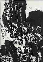 HUTH, FRANZ, 1876-1970, HARPYEN, HOLZ- SCHNITT, HANDSIGNIERT UND BETITELT, CA. 47 X 30 CM, PP, U. GL., R.