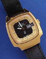 BULOVA ACCUTRON DAMENSPORTUHR, REF.-NR. 7580/1, SCHWEIZ UM 1974, UNGETR. LAGERW., AUFWEND. METALLGEH. HARTVERG., DER SYMB. ACCUTRON ...