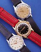 KONVOLUT: 4 JUNGHANS HERRENARMBANDUHREN AUS SAMMLERAUFLöSUNG, DEUTSCHLAND 1948-1958, ALLE GEHFäHIG/INTAKT, LEDERB. NEU, 1X METALL VERN., ...