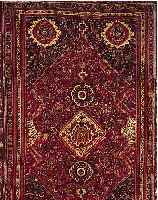 GASHGAI, PERSIEN, 326 X 215CM , EHZ 3 WOLLE AUF WOLLE, CA.30 JAHRE