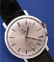 OMEGA HERRENARMBANDUHR AUTOMATIK, REF.-NR. 1617037, SCHWEIZ/DEUTSCHLAND UM 1970, WG 585/ 000, BODEN U. GLASR. GEDR., VERS. BLATT, SERIEGENEVE, ...