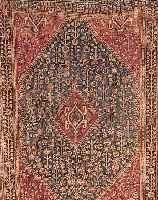 GASHKUL, PERSIEN, 185 X 122CM, EHZ 4 WOLLE AUF WOLLE, UM 1930
