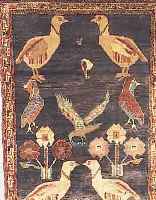 GABBEH, PERSIEN, 148 X 105CM, EHZ 22 WOLLE AUF WOLLE, CA.40 JAHRE