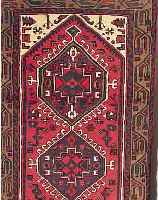 HAMADAN, PERSIEN, 192 X 93CM, EHZ 2 FLOR WOLLE, CA.10 JAHRE