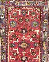 BLATTGABEL-GUBA, RUSSLAND, 201 X 127CM, EHZ 2, WOLLE AUF WOLLE, UM 1940