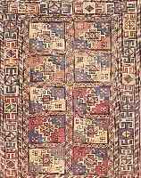KAZAK, RUSSLAND, 134 X 95CM, EHZ 4 WOLLE AUF WOLLE, UM 1920