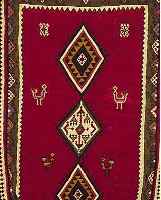 GASHGAI-KELIM, PERSIEN, 262 X 168CM, EHZ 2 WOLLE AUF WOLLE, CA.50 JAHRE