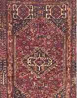 GASHGAI, PERSIEN, 165 X 111CM, EHZ 4 WOLLE AUF WOLLE, UM 1930, LOCH!