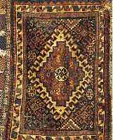 GASHGAI TASCHENFR.,PERSIEN, 75 X 60CM, EHZ 5, WOLLE AUF WOLLE, UM 1920