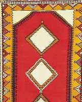 GASHGAI-KELIM, PERSIEN, 240 X 140CM, EHZ 2 WOLLE AUF WOLLE, CA.60 JAHRE