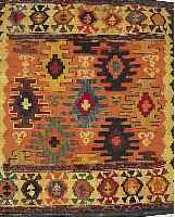 SHASAWAN FRAGMENT, PERSIEN, 44 X 52CM, EHZ3WOLLE AUF WOLLE, UM 1900