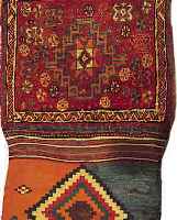 GASHGAI TASCHE, PERSIEN, 53 X 49CM, EHZ 3-4WOLLE AUF WOLLE, CA.70 JAHRE