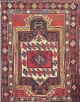 KAZAK, RUSSLAND, 135 X 102CM, EHZ 2-3 WOLLE AUF WOLLE, UM 1920