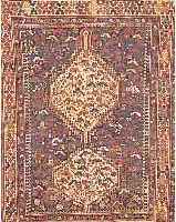 GASHGAI, PERSIEN, 161 X 120CM, EHZ 3-4 WOLLE AUF WOLLE, UM 1900