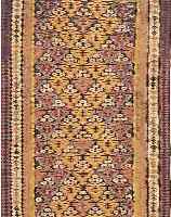 SENNEH-KELIM, PERSIEN, 288 X 100CM, EHZ 2-3WOLLE AUF WOLLE, CA.60 JAHRE