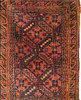 BELUTSCH, PERSIEN, 86 X 65CM, EHZ 2 WOLLE AUF WOLLE, UM 1920