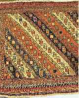 SHASAWAN SUMAKH, TASCHENFR., 40 X 38CM, EHZ 3, WOLLE AUF WOLLE, UM 1900
