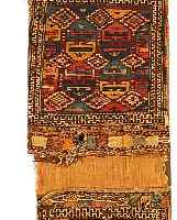 SHASAWAN DOPPELTASCHE, 122 X 46CM, EHZ 3-4 WOLLE AUF WOLLE, CA.80 JAHRE