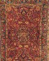 KESCHAN, PERSIEN, 195 X 140CM, EHZ 4 FLOR WOLLE, CA.60 JAHRE
