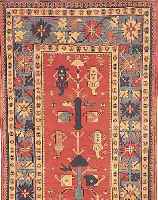SHIRWAN, RUSSLAND, 196 X 123CM, EHZ 3 WOLLE AUF WOLLE, CA.60 JAHRE