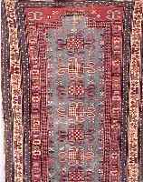 DERBAND, RUSSLAND, 170 X 113CM, EHZ 4 WOLLE AUF WOLLE, UM 1910