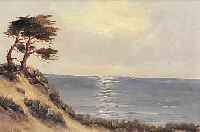 LUKAS-LARSEN, DüSSELDORFER LANDSCHAFTS- UND MARINEMALER, 1. HäLFTE 20. JH., BLICK üBER DIE DüNENLANDSCHAFT AUFS MEER, ÖL/LWD., SIGN.,50 X 60 ...