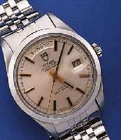 TUDOR HERRENARMBANDUHR OYSTER PRINCE DAYDATE, SCHWEIZ UM 1965, EDELST. INCL. EDELST.- JUBILEE-BAND, BODEN U. KRONE GESCHR., PRINZIP ROLEX, BEI ...