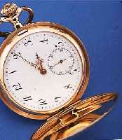 HERRENTASCHENUHR SAVONETTE, REF.-NR. 171565,SCHWEIZ UM 1910, ROSE-G. 585/000, EMAILBL., METALLCUV. VERG., 15 ST., WERK VERG., SCHWEI- ZER ...