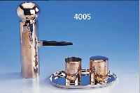 4-TEILIGES MOCCASERVICE, 925ER SILBER, DESIGN WALTER STORR, BEST. AUS: MOCCAKANNE (GRIFF EBENHOLZ), SAHNEGIEßER, ZUCKERDOSE AUF ...