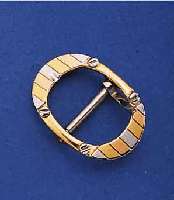 UHRENLEDERBANDSCHLIEßE, GG/RG/WG 750/000, MASSIVE VERARBEITUNG, BANDBREITE CA. 14 MM, (FüR DAMENARMBANDUHREN)