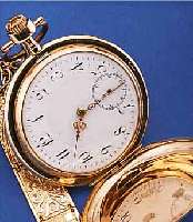 MR CO. HERRENTASCHENUHR SAVONETTE, HALB- MOND, REF.-NR. 97444, SCHWEIZ/DEUTSCHLAND UM 1930, ROSE-G. 585/000, BEIDE HALBSCHALEN IM ...
