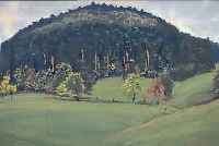 CROISSANT, HERMANN, 1897-1963, WEITE LANDSCHAFT IN DER PFALZ, GOUACHE AUF PAPIER, RE. U. SIGN. UND DAT. 49, CA. 57 X 76 CM, U.GL, ...