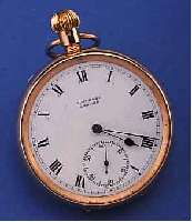 MC CABE HERRENTASCHENUHR, SCHWEIZ/ENGLAND UM 1910, RG 375/000-GEH., BER., ORIG.-EMAILBL.SIGN., GEBL. STAHLZEIGER, GEH. 2-TEIL., VERG. SCHWEIZER ...