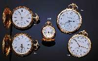 IWC HERRENTASCHENUHR OFFEN, SCHWEIZ UM 1912,ROSE-G. 585/000, AUßEN GLATT, A-GOUTTE-SCHLüS-SE, 3-TEIL. EMAILBL. SIGN., FEIN HAARR. AUßEN 3 U. 11, ...