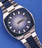 ZODIAC HERRENARMBANDUHR OLYMPOS/AUTOMATIK SST, REF.-NR. 863964, SCHWEIZ UM 1973, EDELST., ZWISCHENGL. DES BANDES AUS HOCHWERT. KUNST- STOFF, ...