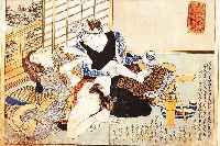 UNBEKANNTER JAPANISCHER KüNSTLER, UM 1900, FARBHOLZSCHNITT AUS EINEM SHUNGA-BUCH, LEICHT BESCH., CA. 19 X 26 CM, PP