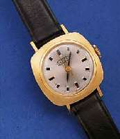ARSA-MATIC DAMENARMBANDUHR AUTOMATIK, SCHWEIZ/DEUTSCHLAND UM 1972, GG 750/000, BODEN GEDR., UNGETR. LAGERW., 21 ST., BASIS- KAL. ETA ...